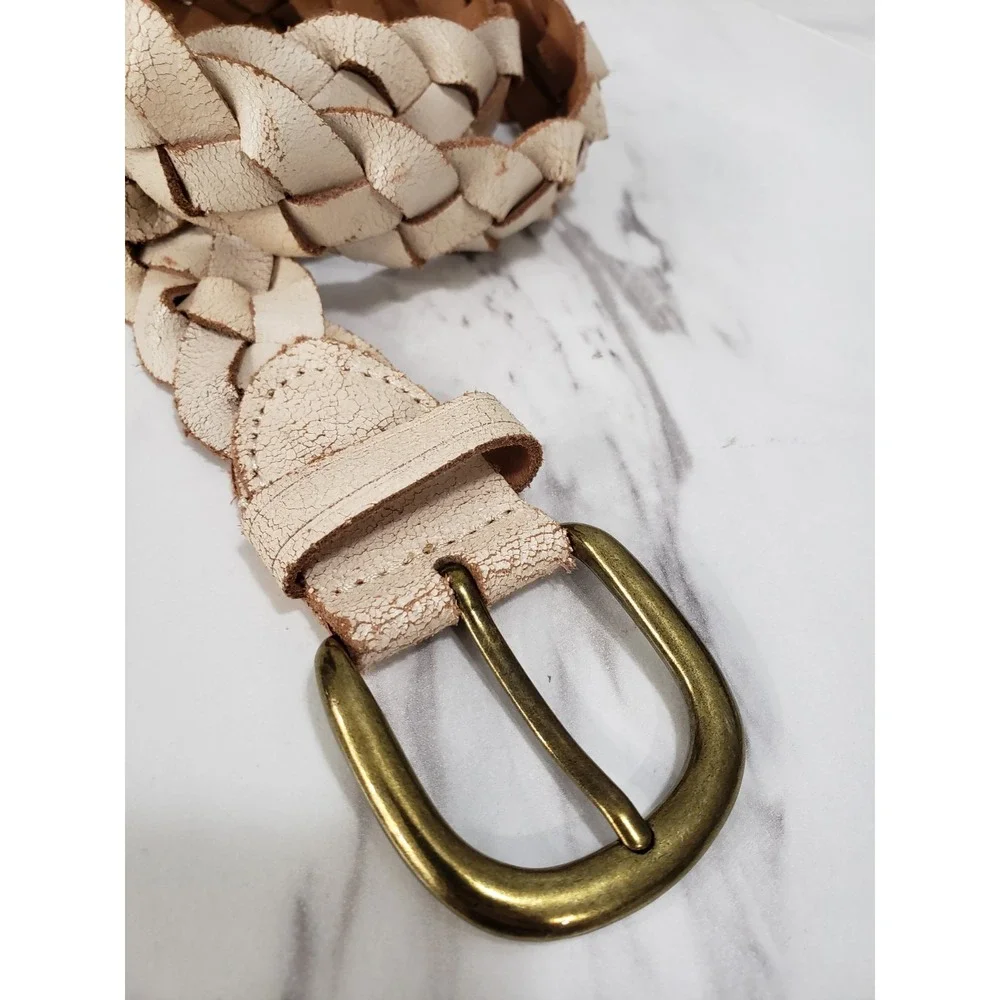 NEW SMALL‎ - American Eagle DISTRESSED Belt Leather Braided Boho Hippie Indie
